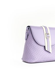 Kate - Lilac Vegan Basket Weave Bag