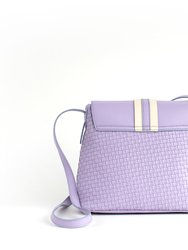 Kate - Lilac Vegan Basket Weave Bag