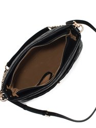 Koi - Black Quilted Vegan Leather Purse