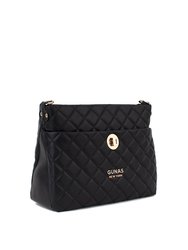 Koi - Black Quilted Vegan Leather Purse