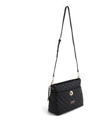 Koi - Black Quilted Vegan Leather Purse
