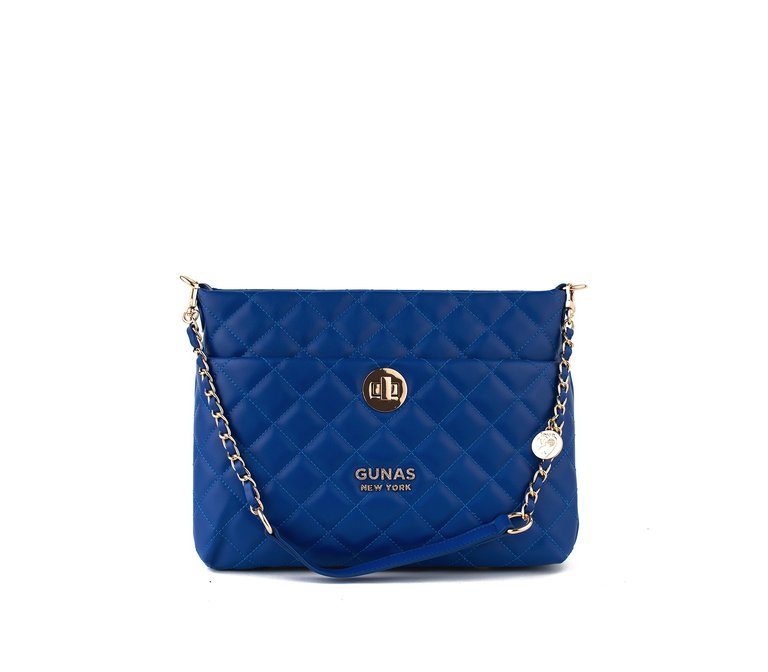 Koi - Blue Quilted Vegan Leather Purse - Blue