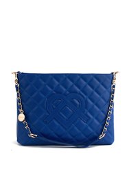 Koi - Blue Quilted Vegan Leather Purse