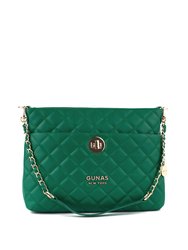 Koi - Green Quilted Vegan Leather Purse - Green