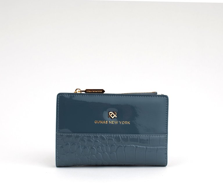 Madison - Blue Vegan Leather Wallet - Blue