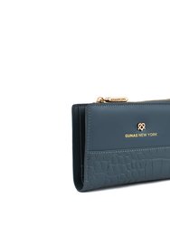 Madison - Blue Vegan Leather Wallet