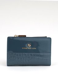 Madison - Blue Vegan Leather Wallet - Blue
