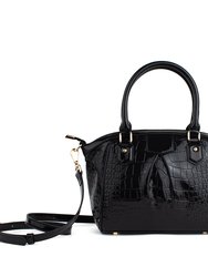 Madison Mini - Black Croc Vegan Bag