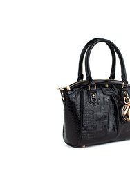 Madison Mini - Black Croc Vegan Bag