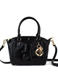 Madison Mini - Black Croc Vegan Bag