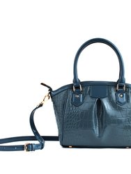 Madison Mini - Blue Croc Vegan Bag