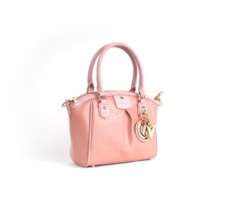 Madison Mini - Pink Croc Vegan Bag