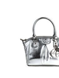 Madison Mini - Silver Quilted Vegan Bag - Silver
