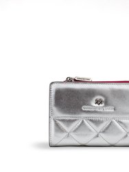 Madison - Silver Vegan Leather Wallet - Silver
