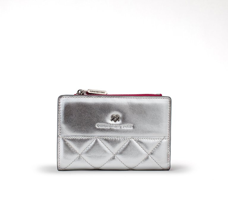 Madison - Silver Vegan Leather Wallet - Silver