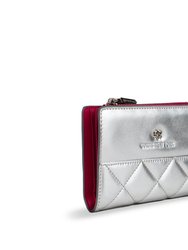 Madison - Silver Vegan Leather Wallet