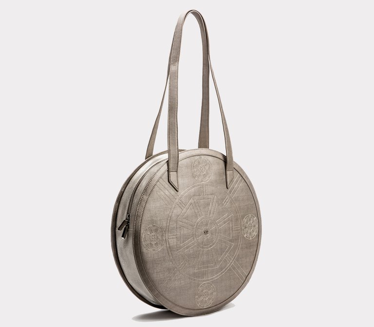 Meghan - Silver Vegan Tote Bags - Silver