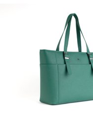 Miley - Dark Green Vegan Leather Laptop Bag