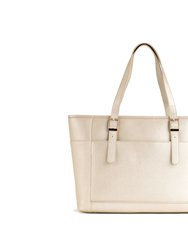 Miley - Gold Vegan Leather Laptop Bag