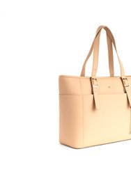 Miley - Light Brown Vegan Leather Laptop Bag