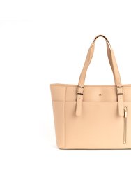 Miley - Light Brown Vegan Leather Laptop Bag - Light Brown