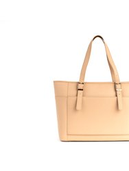 Miley - Light Brown Vegan Leather Laptop Bag