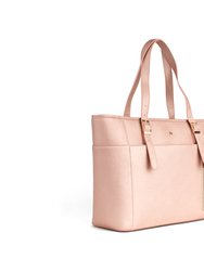 Miley - Light Pink Vegan Leather Laptop Bag