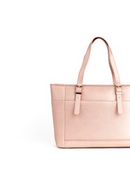 Miley - Light Pink Vegan Leather Laptop Bag