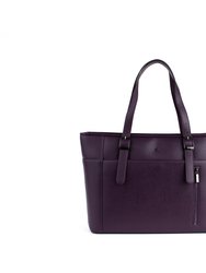 Miley - Purple Vegan Leather Laptop Bag - Purple