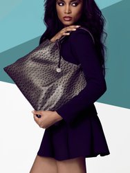 Naomi - Black Vegan Leather Tote Bag