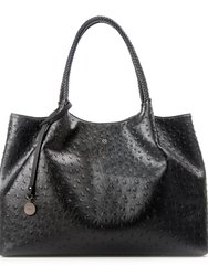 Naomi - Black Vegan Leather Tote Bag - Black