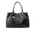 Naomi - Black Vegan Leather Tote Bag - Black