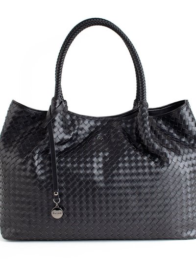 GUNAS New York Naomi - Black Woven Vegan Leather Tote Bag product