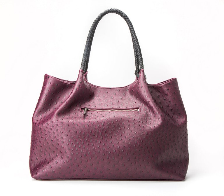 Naomi - Cherry Vegan Leather Tote Bag