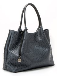 Naomi - Dark Gray Vegan Leather Tote Bag