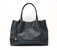 Naomi - Dark Gray Vegan Leather Tote Bag - Dark Gray