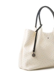 Naomi - White Vegan Leather Tote Bag