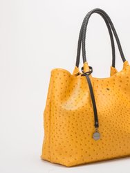 Naomi - Yellow Vegan Leather Tote Bag