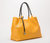 Naomi - Yellow Vegan Leather Tote Bag