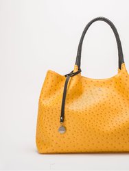 Naomi - Yellow Vegan Leather Tote Bag - Yellow