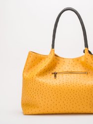 Naomi - Yellow Vegan Leather Tote Bag