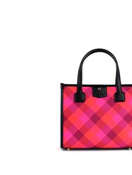 Oasis - Red Tartan Vegan Canvas Bag - Red Tartan