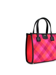 Oasis - Red Tartan Vegan Canvas Bag