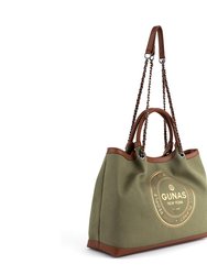 Ruth - Green Vegan Canvas Tote