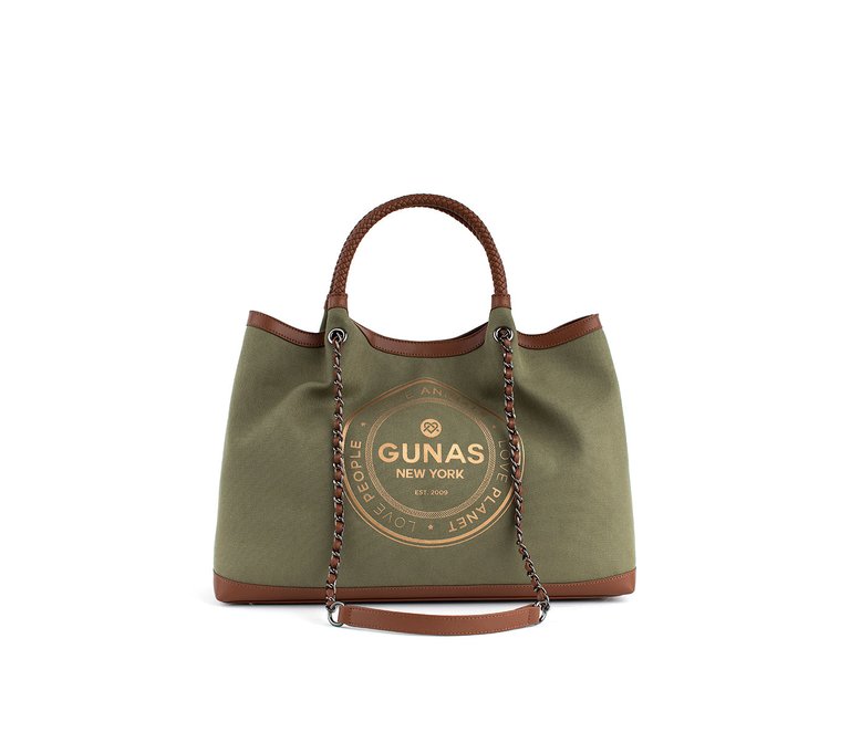 Ruth - Green Vegan Canvas Tote