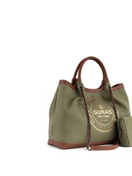 Ruth - Green Vegan Canvas Tote