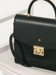 Simone - Black Vegan Leather Handbag