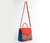 Simone - Red Print Vegan Leather Handbag