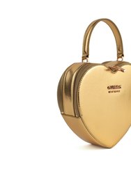 Sweetheart - Gold Vegan Crossbody Bag