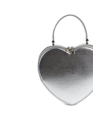 Sweetheart - Silver Vegan Crossbody Bag